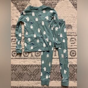 EUC Petit Lem Glow in the Dark Yeti Pajamas